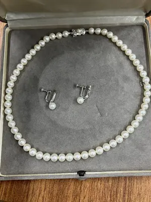宅配買取 おすすめ TASAKI 約8ミリパールネックレスイヤリングセット 
