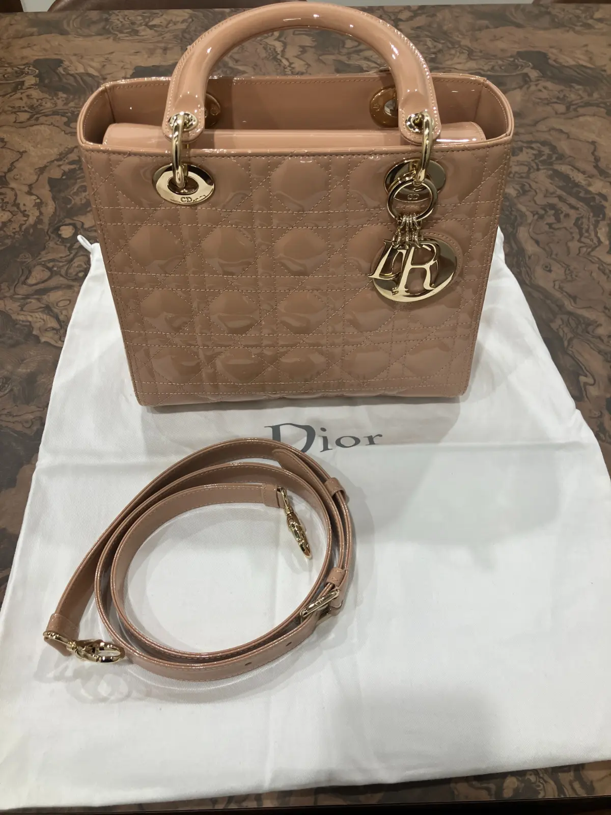 ディオール買取 ディオール レディディオール ミディアム ベージュ買取