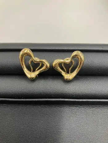 ティファニー オープンハート イヤリング 18K YG 高価買取 ウィンクル 