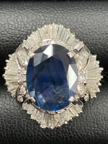天然サファイア ペンダントトップ 1.118ct 0.348ct サファイア 